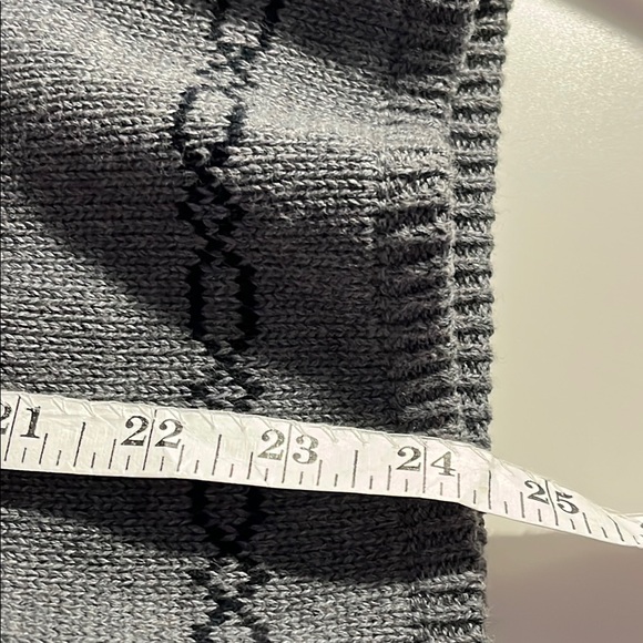 Style &Co Cardigan-Gray Zip-Up with Nordic Black Pattern Sz M - Picture 11 of 11